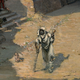 Painting of a person with Leprosy ringing a bell to warn others of their presence.